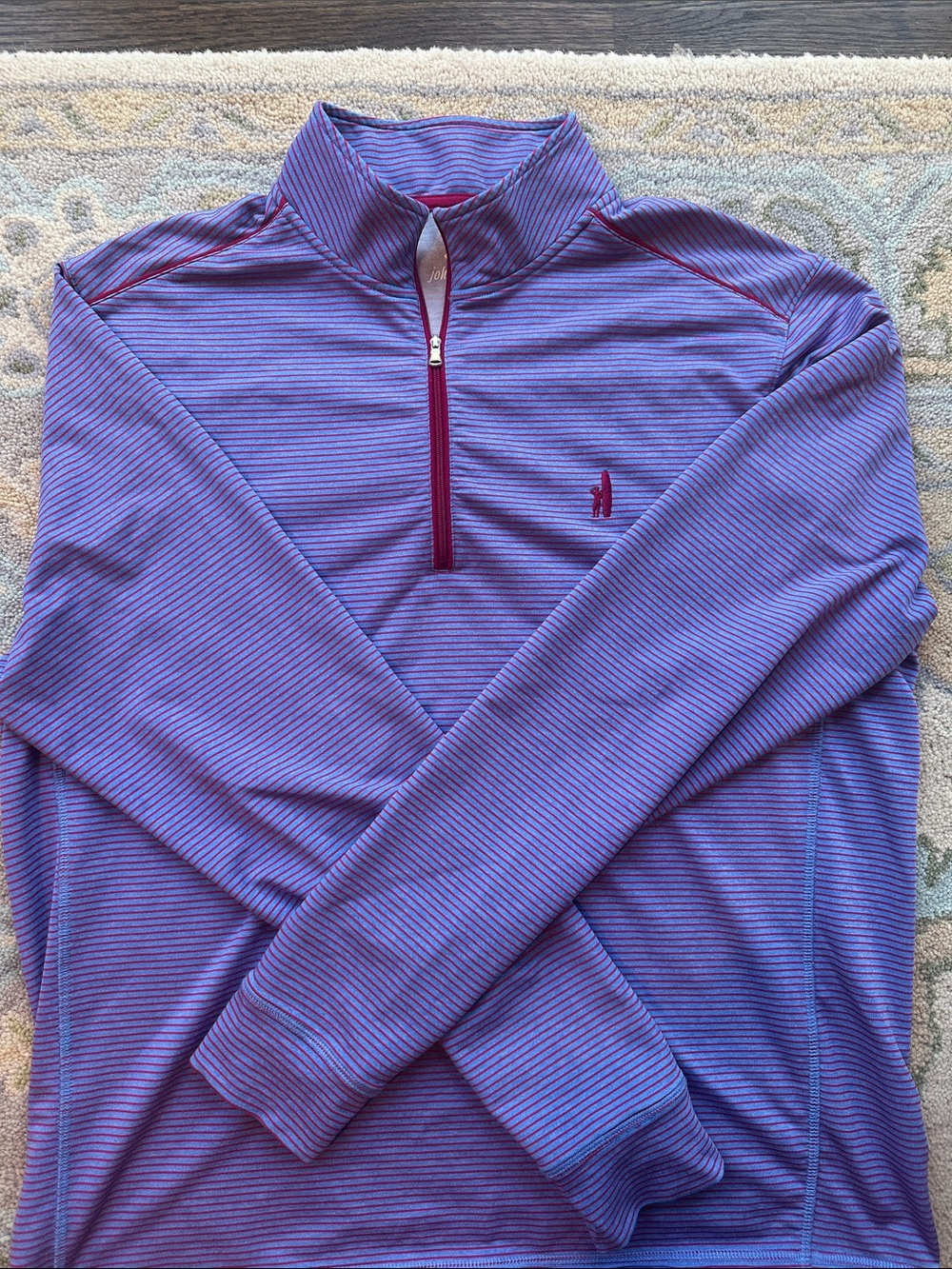 Johnnie-O Striped Quarter-Zip Pullover